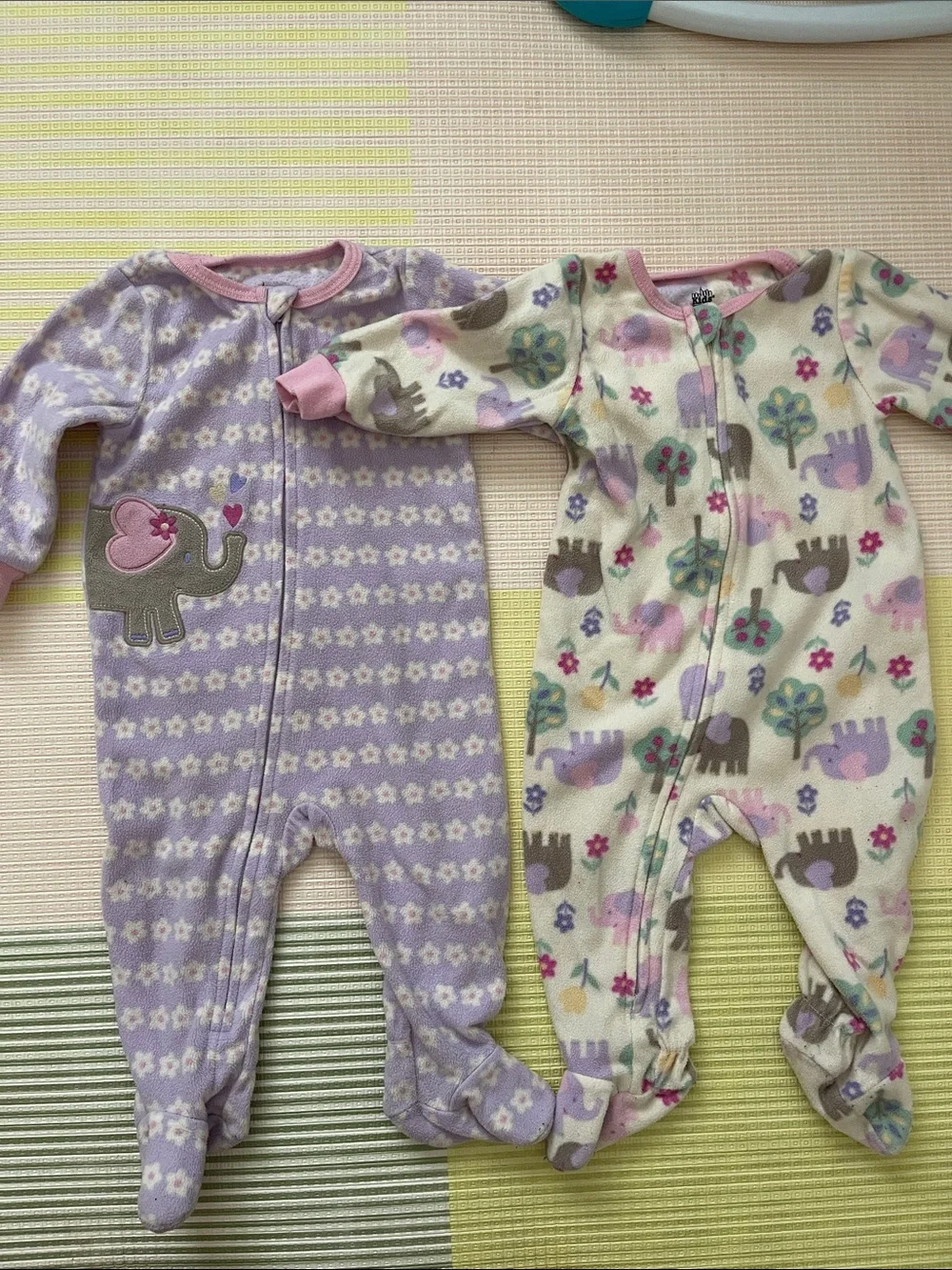 Baby Girl Footed Pajama Bundle 9months